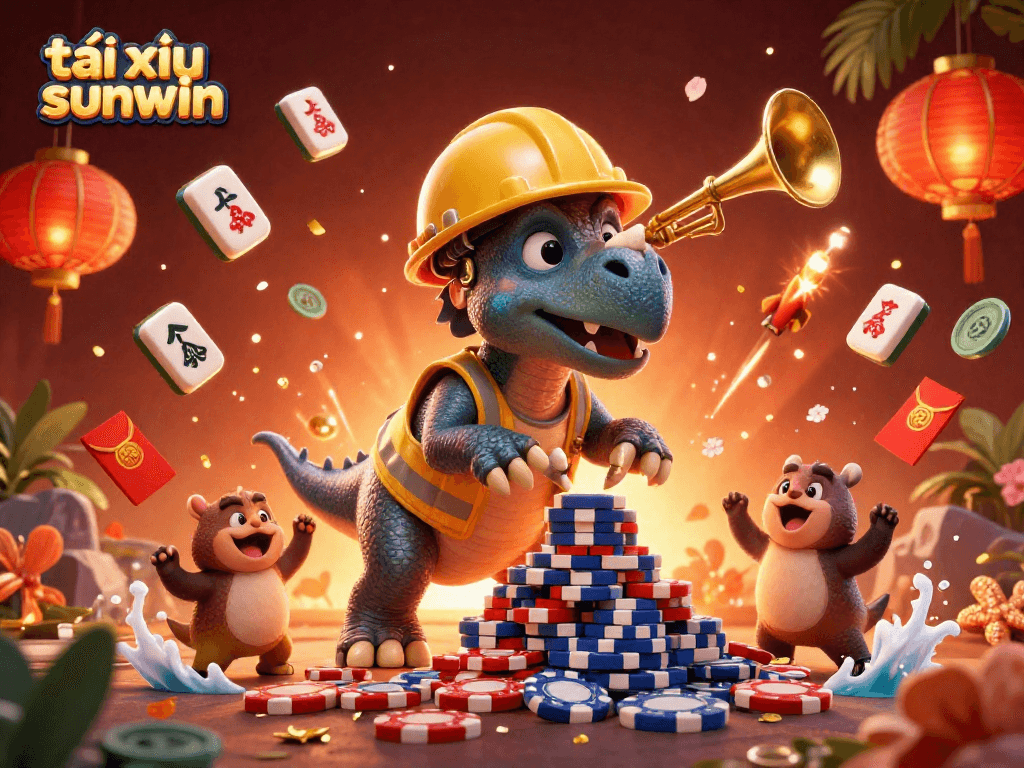 Experience the excitement of tài xỉu sunwin with vibrant characters and dynamic casino elements.